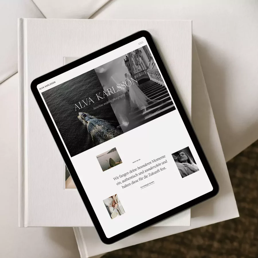 Studio de Anna Webdesign für Hochzeitsfotografen
