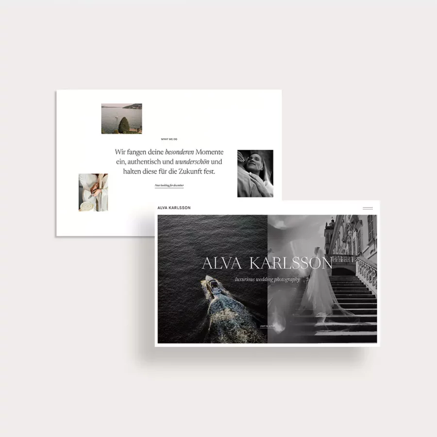 Studio de Anna Webdesign für Hochzeitsfotografen